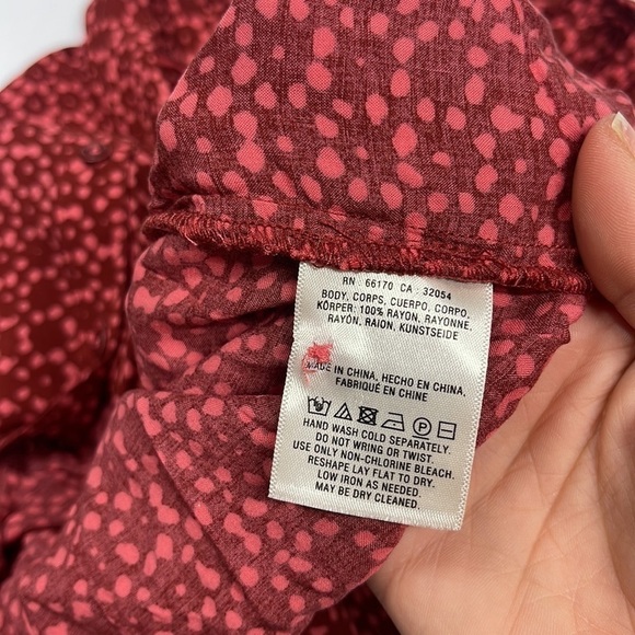 Holding Horses Anthropologie Sammie Long Sleeve Printed Button Front Blouse 2 - Picture 7 of 10